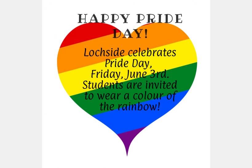 Lochside celebrates Pride Day Friday, June 3rd Lochside Elementary